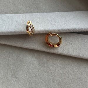 Tiny Gold plated Elegant Huggie Earrings